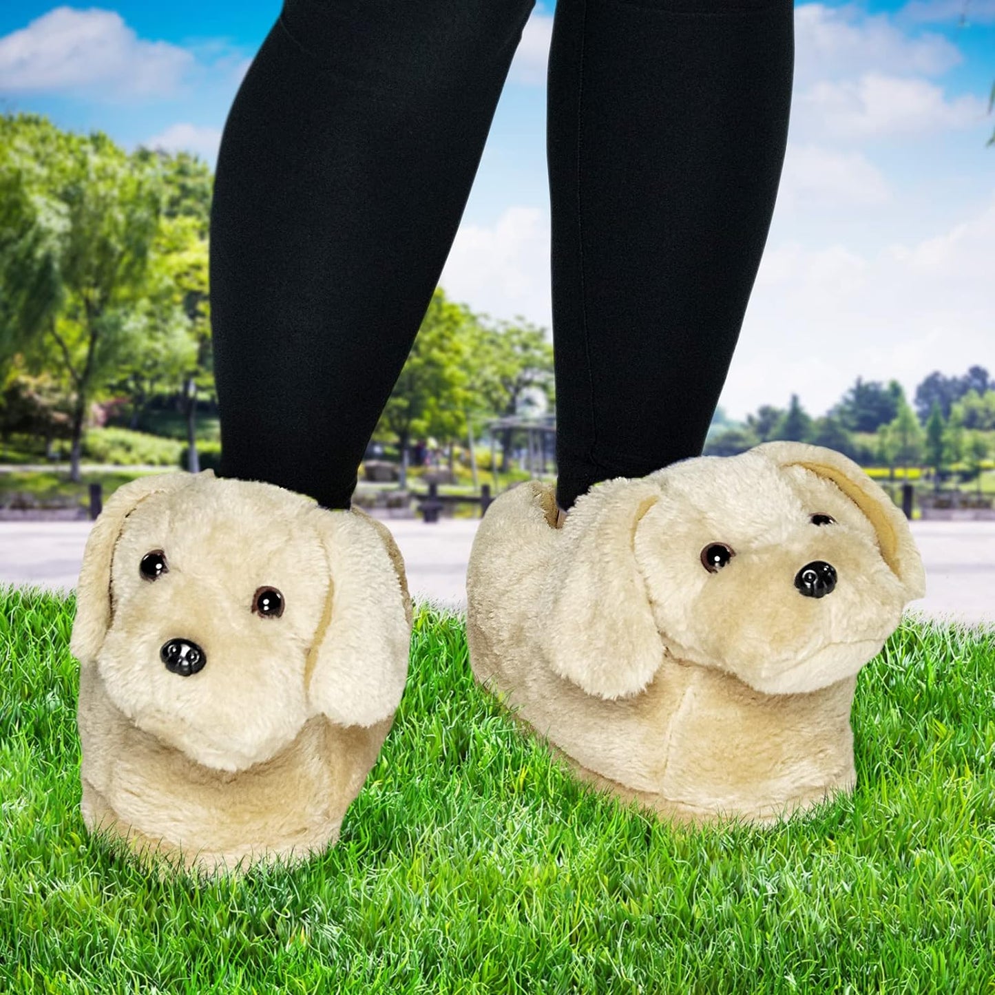 Fuzzy Dog Slippers for Women & Men, Funny, House Shoes, Animal, Cute Novelty, Great Mother'S Day Gift for Mom, Wife, Daughter