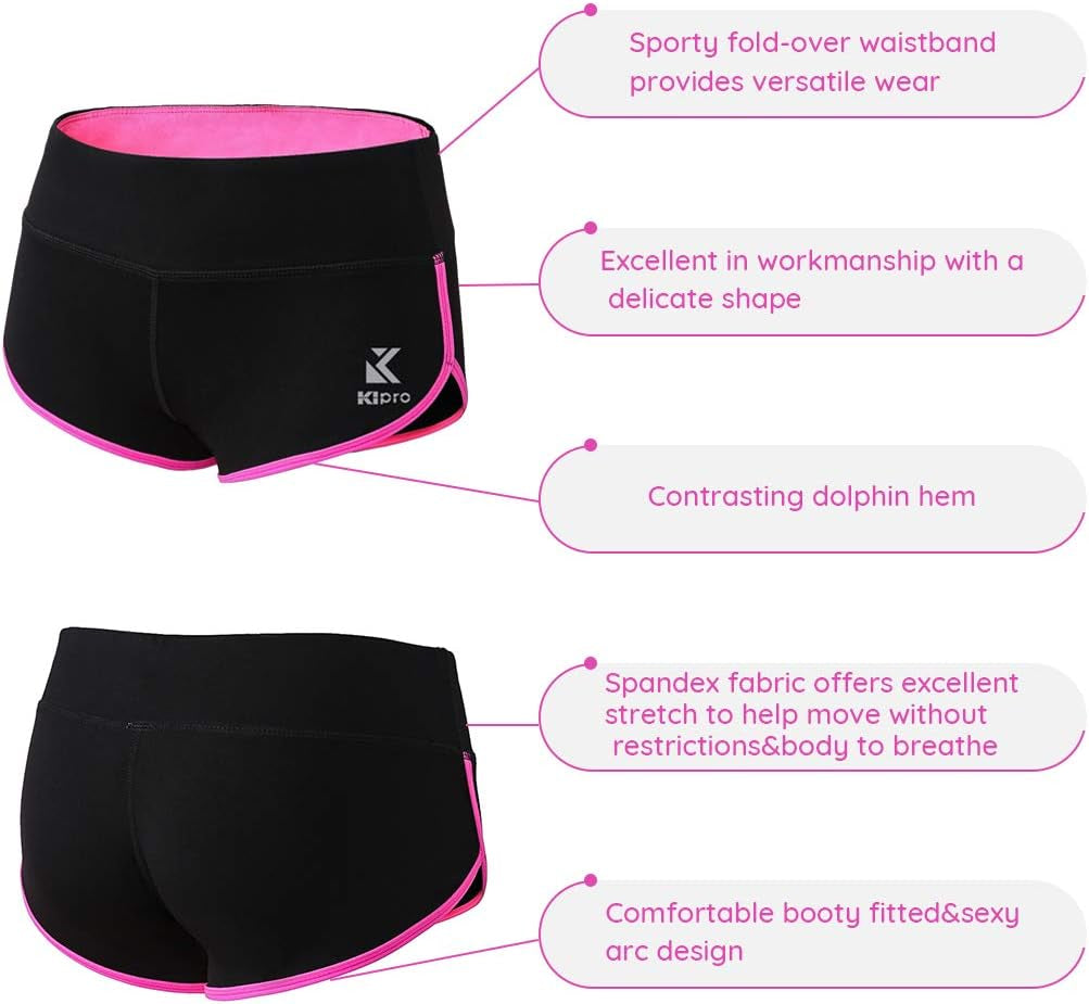 Women'S Active Shorts Fitness Sports Yoga Booty Shorts for Running Gym Workout