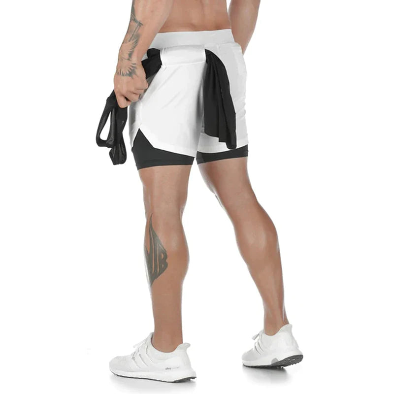 Running Shorts Men Gym Sports Shorts 2 in 1 Quick Dry Workout Training Gym Fitness Jogging Short Pants Summer Men Shorts 2023