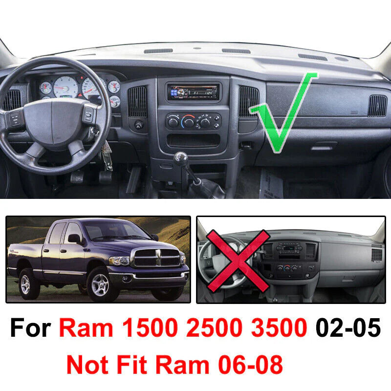 For Dodge Ram 1500 2500 3500 2002-2005 Dash-Mat Dashboard Mat Dash Cover Carpet