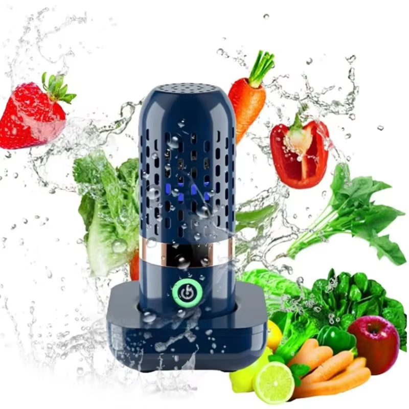 Wireless Fruit Vegetable Washing Machine Protable Capsule Shape Fruit Food Purifier Kitchen Automatic Vegetable Washing Machine