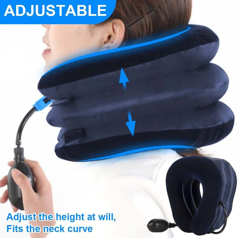 Cervical Neck Traction Device Collar Brace Support Pain Relief Stretcher Therapy