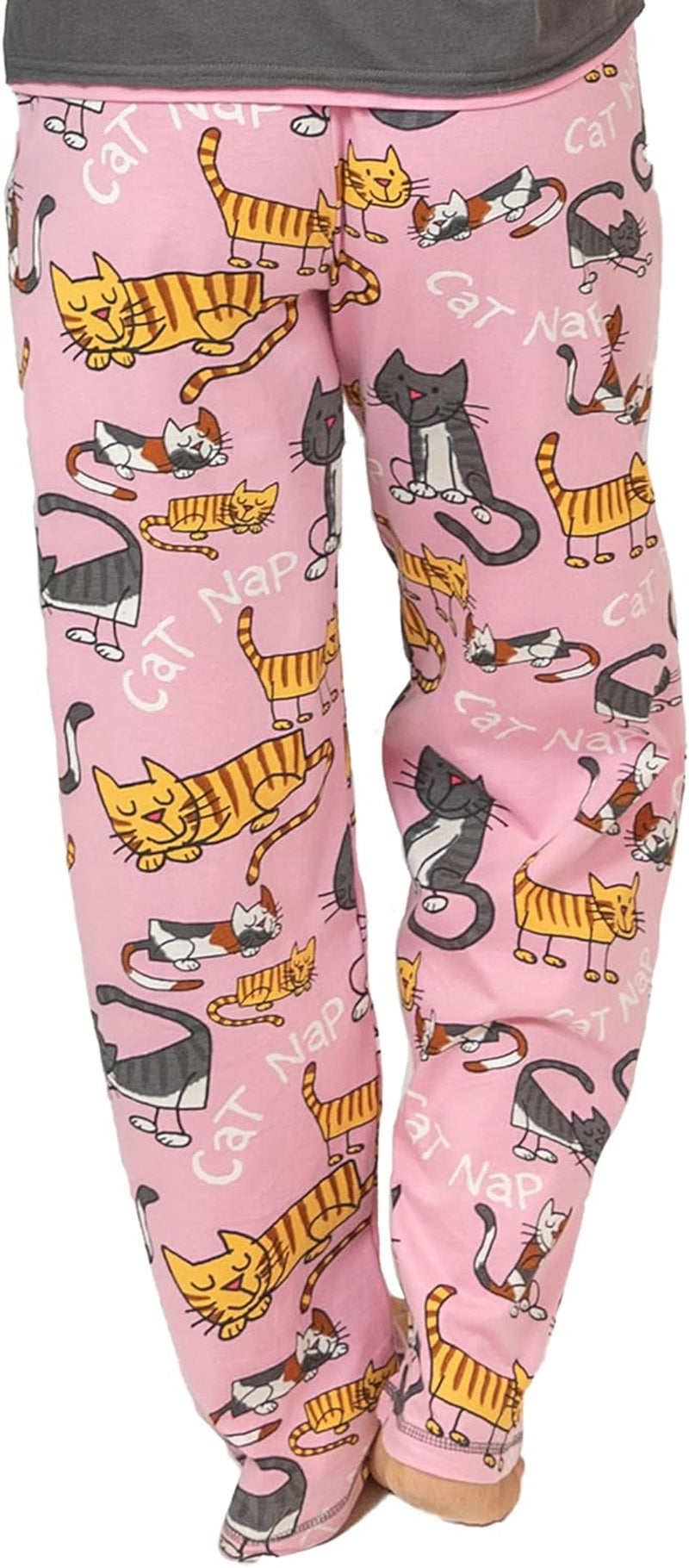 Pajamas for Women, Cute Pajama Pants and Top Separates, Cat, Nap, Animal