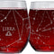 Libra Stemless Wine Glasses Zodiac Libra Set Hand Etched 15 Oz (Set of 2) - Astrology Sign Glassware