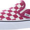 Men'S Classic Slip On, (Checkerboard) Cerise/True White, Size 6.5