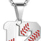 Inspiration Baseball Jersey Number Necklace Stainless Steel Charms Number Pendant for Men Women