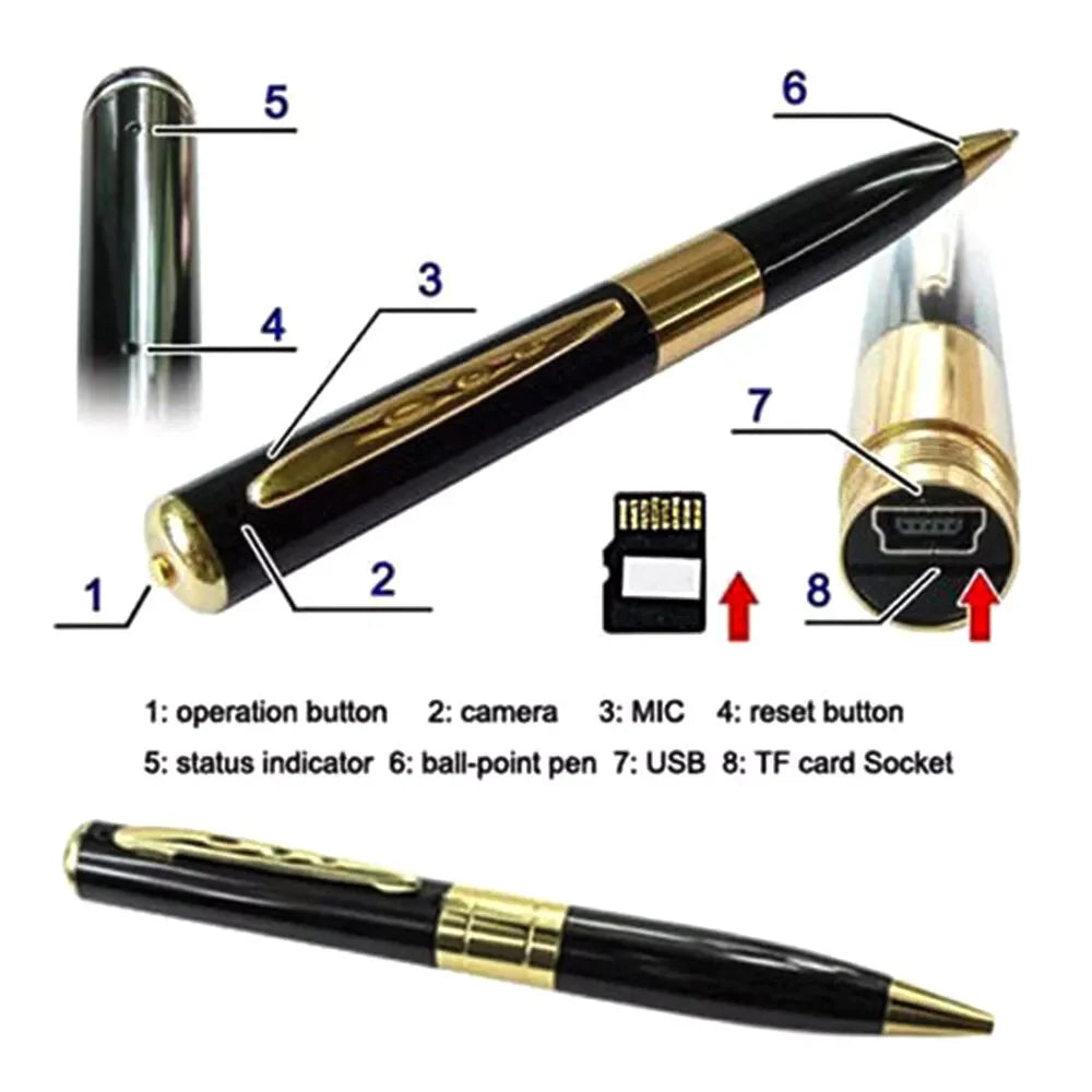 Pen Camera Cam Mini Hidden Pocket Audio Video Recorder DVR Security 1080P HD USA