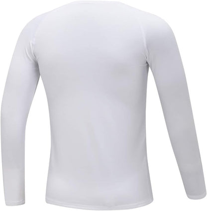 Youth Boys Compression Thermal Shirt Long Sleeve Fleece Baselayer Soccer Baseball Undershirt