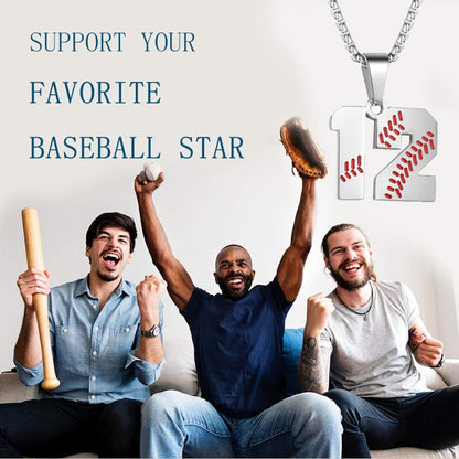 Inspiration Baseball Jersey Number Necklace Stainless Steel Charms Number Pendant for Men Women