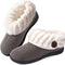 Women'S Wool Cozy Memory Foam Winter Slippers Indoor Outdoor with Fuzzy Faux Fur Collar