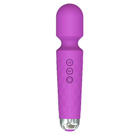 Wand Massager Vibrator with 8 Speeds 20 Vibration Modes, Personal Massager Adult Sex Toys for Women-Purple