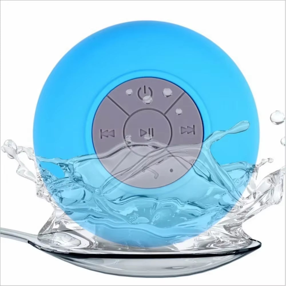 Mini Portable Bluetooth Speaker Powerful Suction-Cup Built-In Microphone Bluetooth Speaker for Phone Shower Gift