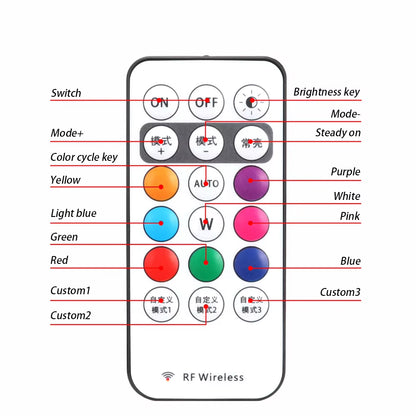 RGB Led Aircraft Strobe Lights Motorcycle Lights LED Flash Position Wireless Light Aircraft Airplane Helicopter Warning Lights