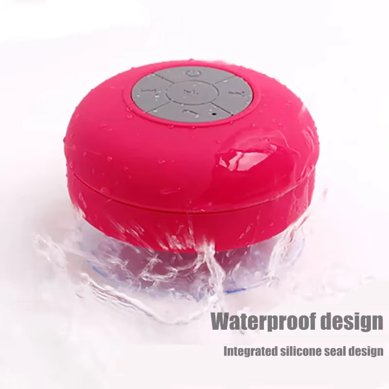 Mini Portable Bluetooth Speaker Powerful Suction-Cup Built-In Microphone Bluetooth Speaker for Phone Shower Gift